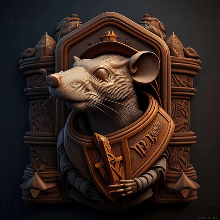 3D model Rat Hunter game (STL)